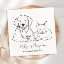 Search for pet wedding napkins Dog lover