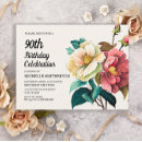 Search for red 90th birthday invitations Flowers