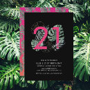 Search for tropical 21st birthday invitations Modern