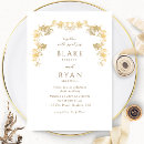 Search for elegant white and gold wedding invitations Simple