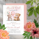 Search for pink dress baby shower invitations it's a girl