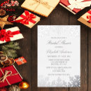 Search for december bridal shower invitations Silver