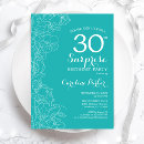 Search for turquoise birthday invitations Classy