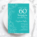 Search for turquoise 60th birthday invitations Teal