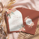 Search for bohemian floral wedding invitations Terracotta