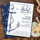 Search for navy and white bridal shower invitations Typography