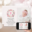Search for pink girl christening invitations Elegant