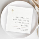 Search for christening napkins Gold foil
