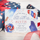 Search for chill pops invitations Red white and blue