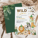 Search for tiger print birthday invitations Wild one
