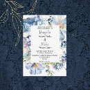 Search for blue floral border wedding invitations Stylish
