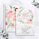 Search for 80th birthday invitations floral