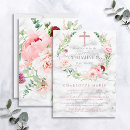 Search for rose first communion invitations Floral