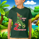 Search for 2nd birthday boys tshirts Dinosaur