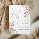 Search for floral engagement party invitations Dusty rose