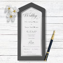 Search for black white silver invitations Minimal minimalist