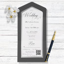 Search for black white silver invitations Minimal minimalist