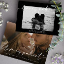 Search for change of date wedding announcement cards Love is patient