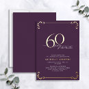 Search for sixty and fabulous invitations Purple