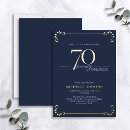 Search for surprise 70 birthday invitations Gold foil