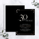 Search for rose gold thirty birthday invitations Black