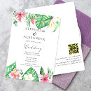Search for tropical flowers wedding invitations Coastal