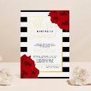 Search for red rose black and white invitations Trendy