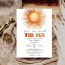 Search for sunshine 1st birthday invitations Bohemian