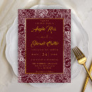 Search for red white and gold wedding invitations Minimalist
