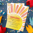 Search for you are my sunshine birthday invitations Watercolor