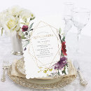 Search for burgundy and gold quinceanera invitations Watercolor flowers