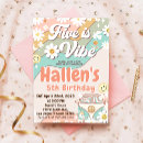 Search for five is a vibe birthday invitations Floral