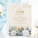 Search for blue gold 30th birthday invitations Elegant