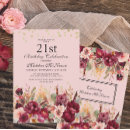 Search for burgundy 21st birthday invitations Flowers
