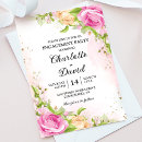 Search for modern floral engagement party invitations Pink