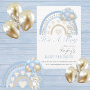 Search for rainbow baby boy shower invitations Blue