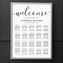 Search for 20 table wedding seating charts Black and white