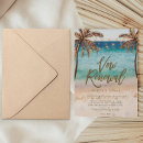 Search for beach scene wedding invitations Palm trees