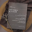 Search for charcoal grey white wedding invitations Minimalist