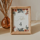 Search for bohemian floral wedding table cards Boho table number