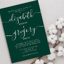 Search for emerald green invitations Calligraphy