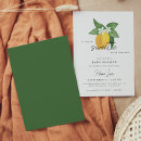 Search for fruit baby shower invitations Watercolor lemon