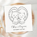 Search for cat wedding napkins Couple
