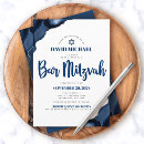 Search for bar invitations navy blue