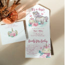 Search for unicorn baby girl shower invitations Its a girl