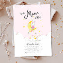 Search for moon and back baby shower invitations Watercolor