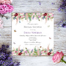 Search for purple butterfly bridal shower invitations Floral