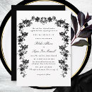 Search for garland wedding invitations Black and white