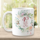 Search for ruby wedding anniversary mugs 40 years