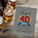 Search for cheers to 40 years invitations Rustic